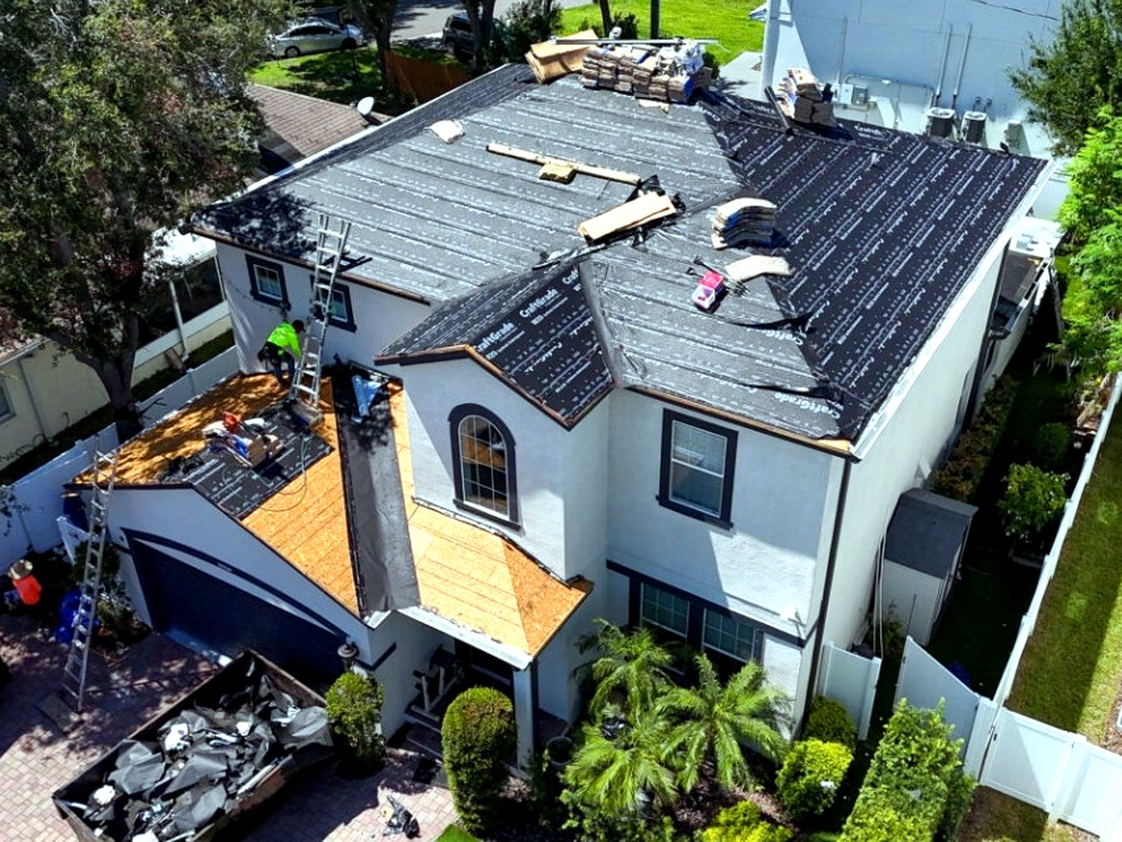 Charcoal Shingle Transformation before and after before